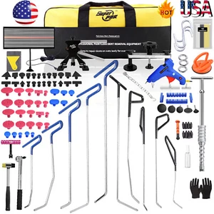118PC Car Paintless Dent Puller Lifter Tool Kit Body Repair Hail Removal Tab PDR - Picture 1 of 28