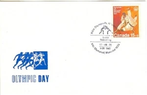 Canada Olympic Games Montreal 1976 postcard with Olympic Wrestling cancel - Picture 1 of 1