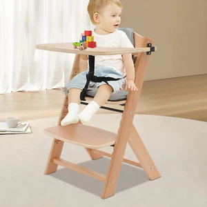 Höhenverstellbarer Holzhochstuhl für Babys und Kleinkinder Babyhochstuhl USA - Bild 1 von 22