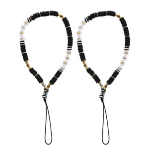  2 Pcs Mobile Phone Bracelet Lanyard Lovers Hanging Cellphone Beaded - Zdjęcie 1 z 12