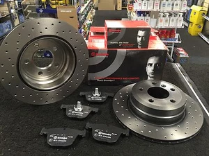 FOR 3 SERIES M340I XDRIVE MHEV (MK7 (G20)) DRILLED BRAKE DISCS AND PADS BREMBO - Picture 1 of 4