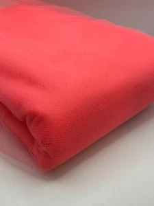 Tulle Coral 54" x 120ft (40yds) Bolt (s) Fabric Pew Craft Party Wedding Decor - Picture 1 of 1