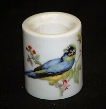 Biedermann Blue Parrot Bird Candle Holder Funny Design W. Germany Vintage