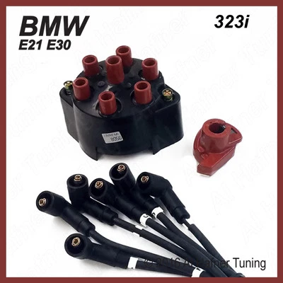 BMW 323i e21, e30 distributor cap, rotor, & plug wire set 12121710591 - Image 1 of 4