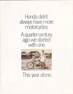 Vintage 1973 Honda "This Year Alone" Motorcycle Yearly Lineup Dealer Brochure - Bild 1 von 3