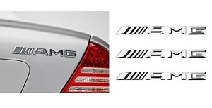 3X MERCEDES BENZ AMG Emblem Rear Side Fenders Logo Badge Letters Genuine OEM - Bild 1 von 5