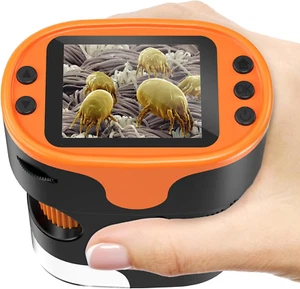 1000X Handheld Microscope for Kids 4K 2.0" Screen Rechargeable Mini Pocket Digit - Picture 1 of 12