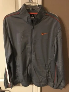 Nike Full Zip Jacket Active Gray/Orange Medium - Picture 1 of 3