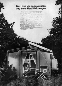 1968 VW Campmobile Camper Van Bus "Hotel Volkswagen" Original Ad - Picture 1 of 1