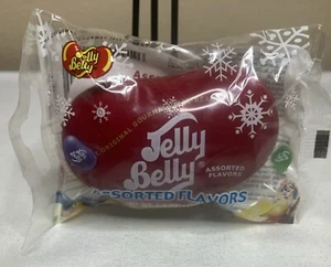 Vintage Christmas Jelly Belly Candy Small Kidney Container Pocket Size Snowflake - Picture 1 of 8