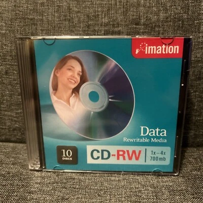 New Imation 10 pack CD-RW blank discs 700 mb Data storage Rewritable Media - Image 1 of 4