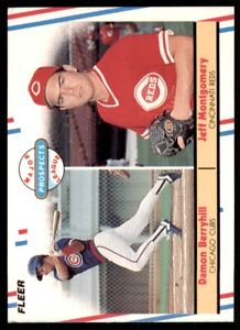 1988 Fleer Damon Berryhill/Jeff Montgomery Rookie Chicago Cubs/Cincinnati Reds