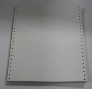 Vintage Continuous Tractor Feed Dot Matrix Printer Paper 9.5" x 11" 100 sheets - Picture 1 of 3