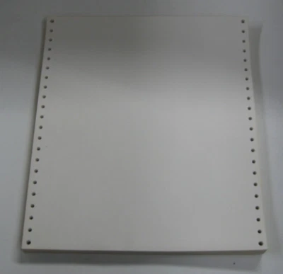 Vintage Continuous Tractor Feed Dot Matrix Printer Paper 9.5" x 11" 100 sheets - Image 1 of 3