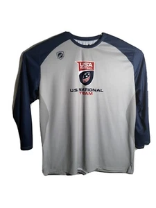 Men's Siege Sports U.S. National Football Team Soccer Jersey Size 4XL USA LS - Picture 1 of 12