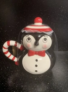 Neu Johanna Parker Carnival Cottage Pinguin Weihnachtstasse toll mit Rae Dunn - Bild 1 von 4