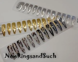 36 pinzas para el cabello pequeñas a presión pasadores cabello caramelo baile deportes plata oro y camuflaje - Imagen 1 de 4