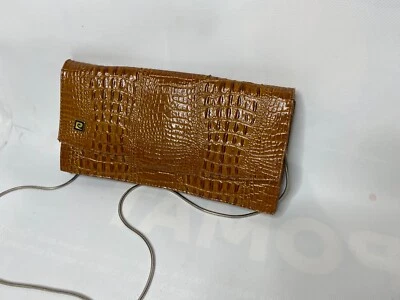 PIERRE CARDIN КЛАТЧ АЛЛИГАТОР КОЖИ ТИСНЕНЫЙ 1970-Х ВИНТАЖНЫЙ - Изображение 1 из 4