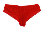 Victorias Secret Red Floral Lace Cheeky Panties M Nwot