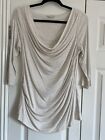 Long Line Top From Kaliko Size 12 Beige   See Pics