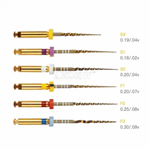 6Pcs/Kit Dental Endodontic Gold Taper NITI Rotary Files Engine Use 25mm Endo - Bild 1 von 12
