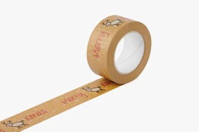 WIHEDÜ Papierklebeband ÖkoPack X-MAS Klebeband mit Weihnachtsmotiv 50mm/25m