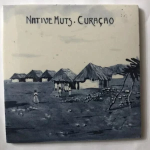 Azulejo de pared con acento de cerámica Trivet cabañas nativas Curaco Park 6x6 AA - Imagen 1 de 3