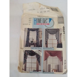 McCall's Home Dec In-A-Sec Muster 4621 Swag & Jabot Fensterbehandlung - Bild 1 von 3