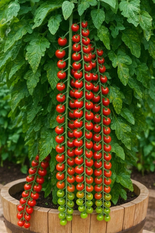 Cherry Tomato Long Truss 50 Seeds Heavy Yielding Clusters – Sweet Juicy Variety - Image 1 of 1