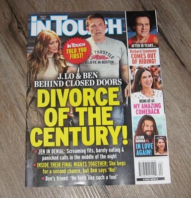 In Touch 2024 magazine Jennifer Lopez JASON MOMOA Richard Simmons NICKY HILTON - Image 1 of 2