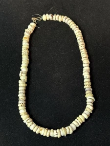 "Collar de concha marina artesanal de colección 15"" DISEÑO RARO" - Imagen 1 de 5