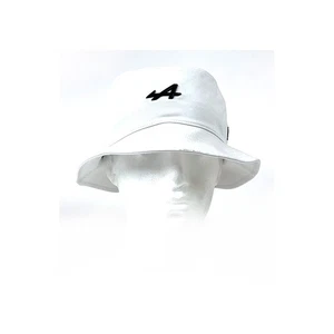 Alpine F1 Metal Badge Bucket Hat White Size M  REDUCED - Picture 1 of 3