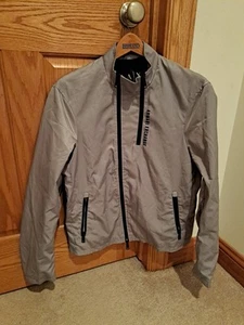 Armani Exchange Jacket Medium Gray Full Zip 1/4 Zip Windbreaker - Picture 1 of 12