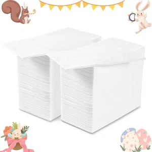 200 Pack White Bathroom Napkins, Soft and Absorbent Linen-Like Disposable Din... - Picture 1 of 7