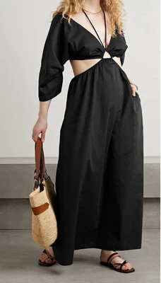 Maxi Vestido Mara Hoffman Shaina Corte Algodón-Popelina Cuello Halter Nuevo con Etiquetas Talla 2X Foto 1 de 4