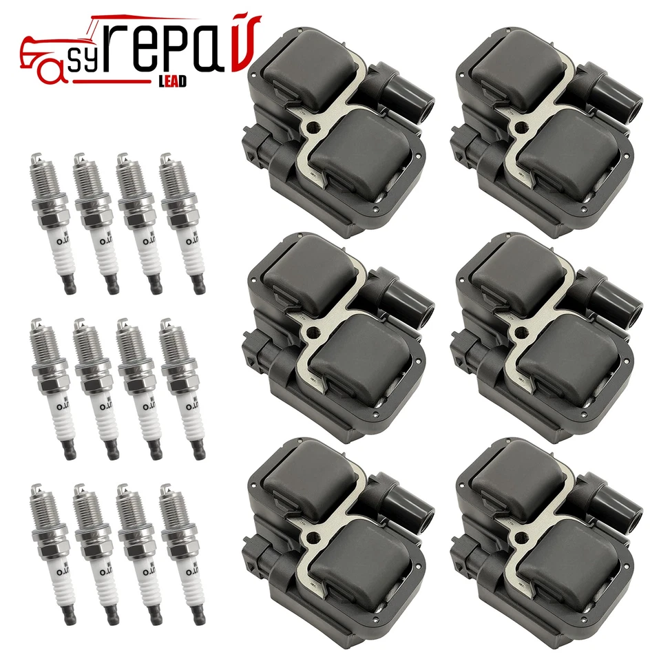 6X Bobina de encendido + bujía de iridio para Mercedes-Benz ML320 1998-2008  Foto 1 de 4