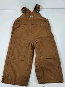 Mono con tirantes de lona Carhartt doble rodilla unisex niño pequeño 18M marrón OX8609-B - Imagen 1 de 8