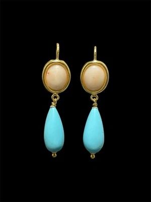 Orecchini In Corallo Rosa Naturale - Immagine 1 di 4