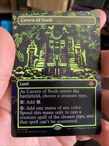 Cavern of Souls En Neon Ink Foil Full Art Standard Land Yellow 410B - Picture 1 of 1