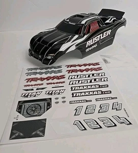 Fits Traxxas Rustler 2wd Black Body-- Factory Painted Black Edition XL5 VXL - Picture 1 of 7
