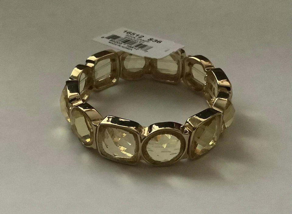 PULSERA VIVI (COOKIE LEE) CRISTAL GENUINO ROCA CARAMELO NUEVA CON ETIQUETA #16512 PRECIO DE VENTA SUGERIDO POR EL FABRICANTE $36 Foto 1 de 2