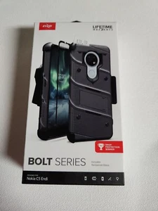 ZIZO Bolt Series for Nokia C5 Endi Case w/ Screen Protector Kickstand Belt Clip - Foto 1 di 14