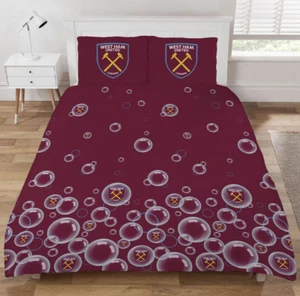 West Ham United King Duvet Cover Set Football Club Reversible Official Licensed - Picture 1 of 6