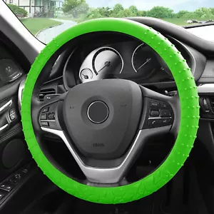 FH Group Nibbed Silicone Steering Wheel Cover w/ Massaging Grip Fits 14.5"-15.5" - Picture 1 of 5