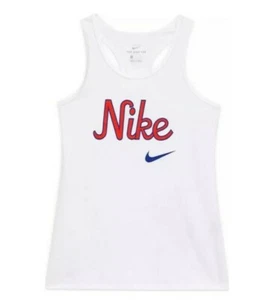 Nike Girls' Sportswear Americana Tank Top White CZ9087 100 size large - Picture 1 of 1