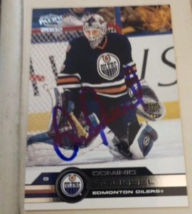 Dominic Roussel Edmonton Oilers Pacific 01-02 card Autographed #163 - Picture 1 of 2
