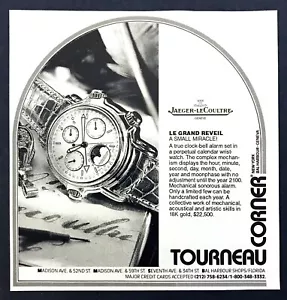 1991 Reloj Jaeger LeCoultre Le Grand Reveil fase lunar foto vintage impreso anuncio - Imagen 1 de 1