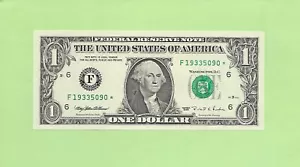 1995*..UNCIRC $1 F 1933 5090 * .... 1995 $1 F-* STAR NOTE FRN - Picture 1 of 2