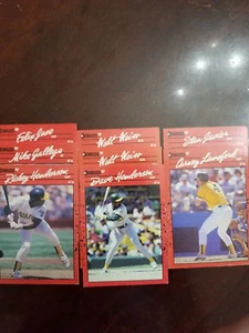 DONRUSS 90 MLB CARD A'S.   8 CARDS - Picture 1 of 2