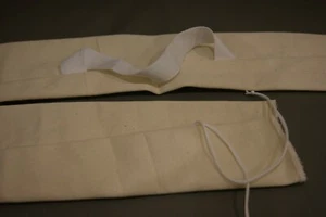 Traditional Longbow bag, white with tie end and handle - Picture 1 of 1